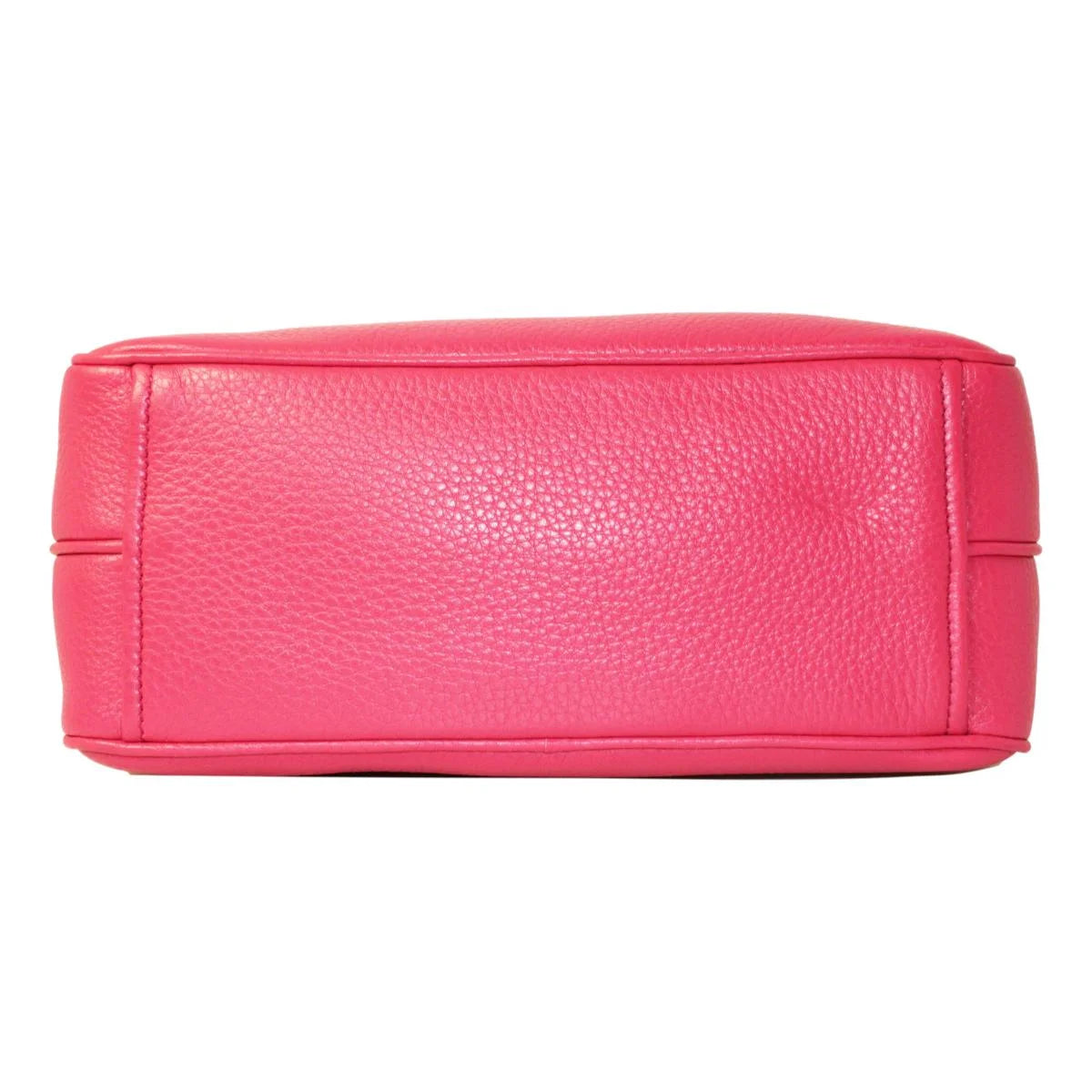 New Peonia Pink Vitello Phenix Leather Double Zip Crossbody 1BH079
