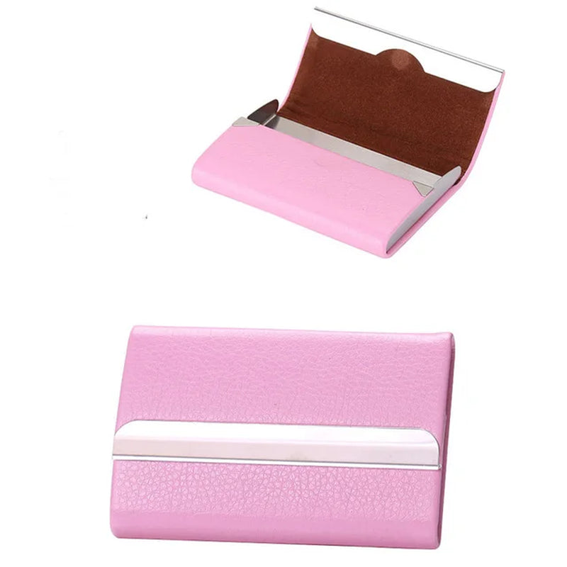 Bisi Goro 2022 New PU Leather Men’S Wallet Bussiness ID Card Holder Case Bank Cards Box Mini Money Bag Simple Wallets for Women