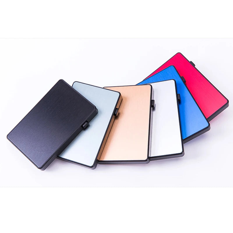 BISI GORO Anti-Theft Smart Wallet Aluminum Single Box Slim RFID Fashion Clutch Pop-Up Push Button Card Holder New Name Card Case