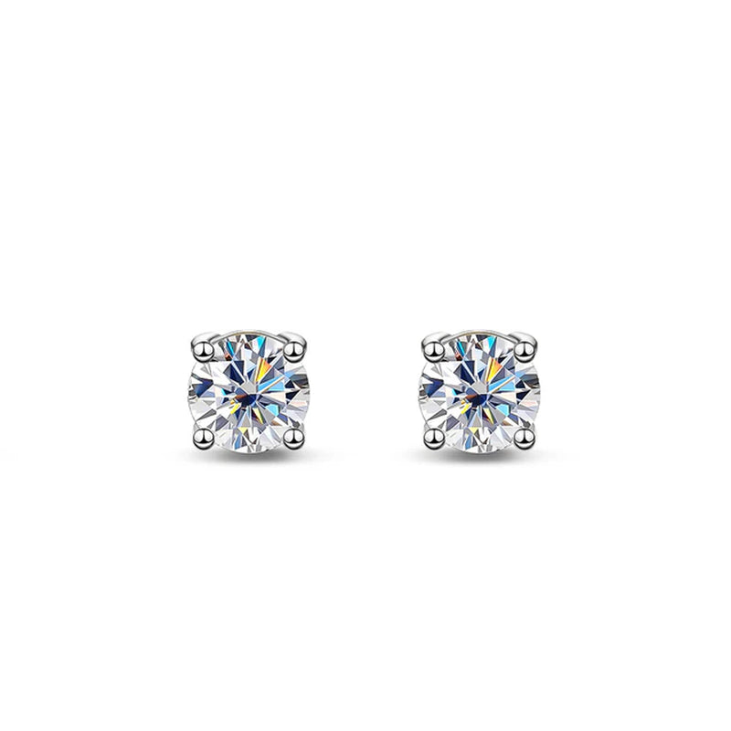 OEVAS Real 0.5/1/2 Carat D VVS1 Moissanite Stud  18K Gold Plated 100% 925 Sterling Silver Fine Jewelry Gifts