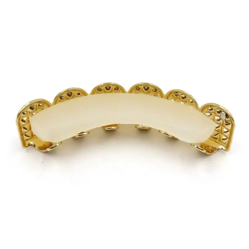 New Fshion Hip Hop Gold Silver Colour Iced Out CZ Teeth Grillz Top Bottom Men Women Jewelry