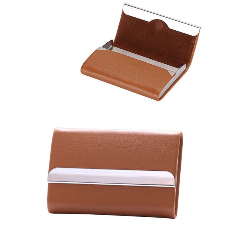 Bisi Goro 2022 New PU Leather Men’S Wallet Bussiness ID Card Holder Case Bank Cards Box Mini Money Bag Simple Wallets for Women