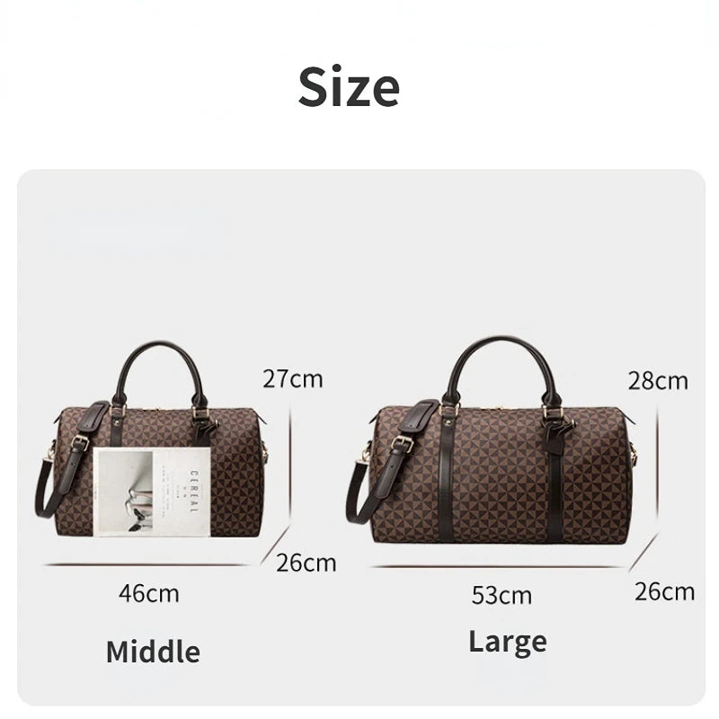 2023 Fashion Waterproof Pu Fitness Handbag for Men Leather Shoulder Bag Business Large Travel Duffle Luggage Bag for Male