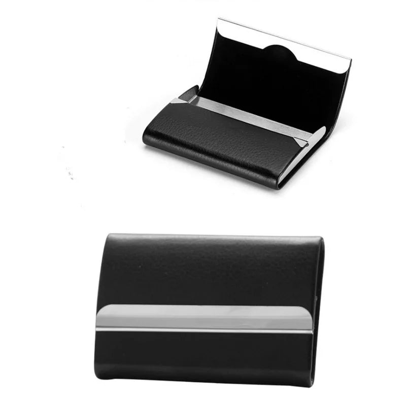 Bisi Goro 2022 New PU Leather Men’S Wallet Bussiness ID Card Holder Case Bank Cards Box Mini Money Bag Simple Wallets for Women