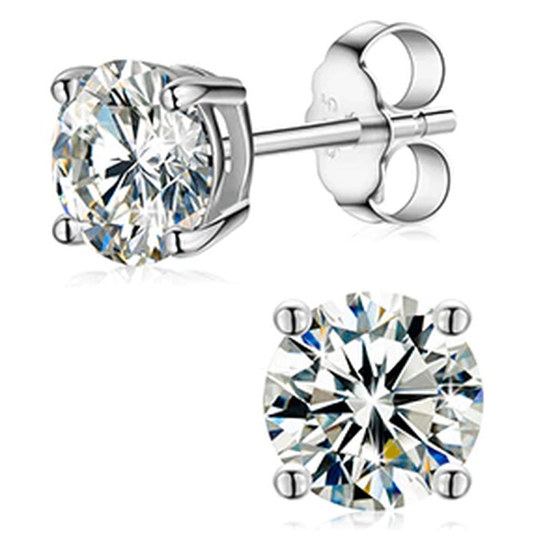 Real 0.1-1 Carat D Color Moissanite  100% 925 Sterling Silver Earring 2021 Trend Wedding Jewelry 585 Rose Gold