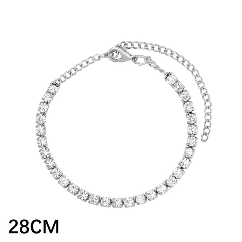 Luxury Full Rhinestone Big Tennis Chain Bracelets for Women Men Fashion Bling Iced Out Square Crystal Bracelet on Hand Jewelry