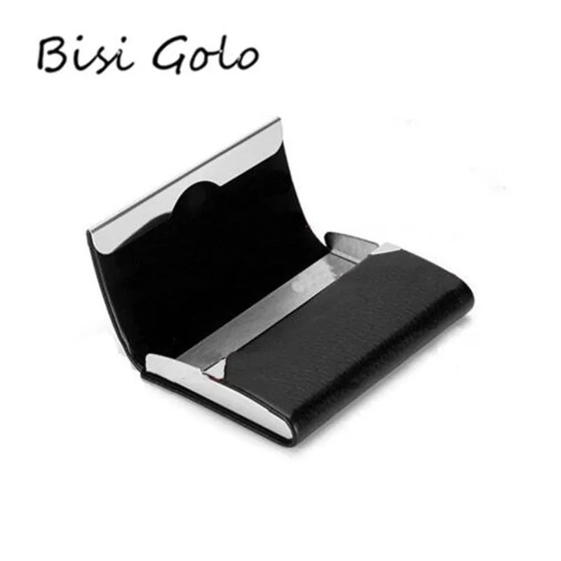 Bisi Goro 2022 New PU Leather Men’S Wallet Bussiness ID Card Holder Case Bank Cards Box Mini Money Bag Simple Wallets for Women